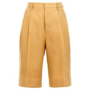 Tagliatore Orange Linen Bermuda Women's Shorts